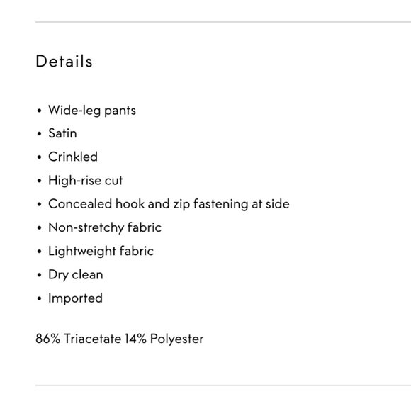 VINCE | US L | High Waist Crush Textured Satin Wide Leg Silky Pants | Iris Blue - Picture 5 of 16